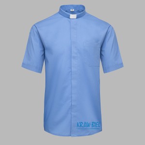 Koszula kapłańska z koloratką KRÓTKI RĘKAW