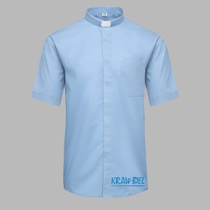 Koszula kapłańska z koloratką KRÓTKI RĘKAW 