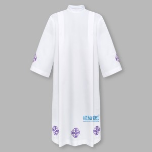 Alba kapłańska haftowana - krzyż