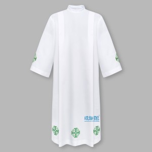 Alba kapłańska haftowana - krzyż 