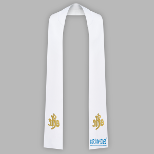 Stuła haftowana -  wąska jednostronna