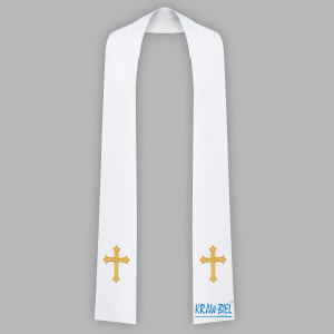 Stuła haftowana -  wąska jednostronna