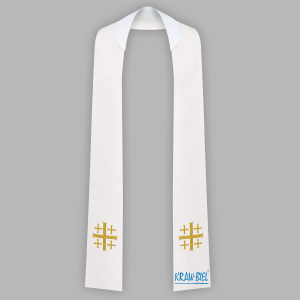 Stuła haftowana -  wąska jednostronna 