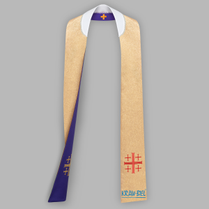 Stuła haftowana -  wąska dwustronna